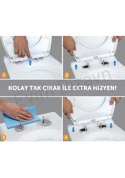 Aqua Bagno Thin Yavaş Kapanan Klozet Kapağı - Duroplast