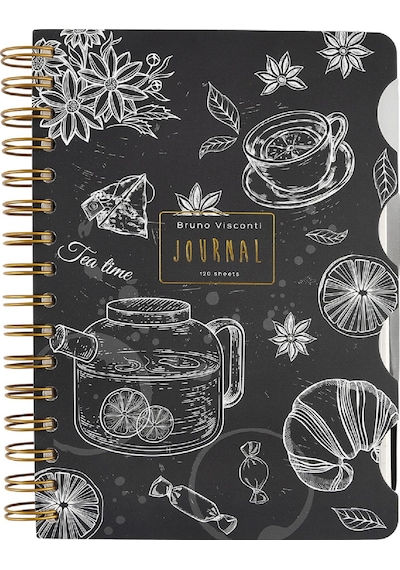 Spiralli Defter A5 4 Ayraçlı, 30 Yap. Çizgili, 30 Yap. Çizgili, 30 Yap. Noktalı, 30 Yap. Düz Desen1