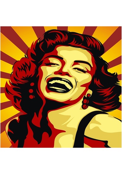 Marilyn Monroe Pop Art Ve Portreleri Doğal Taş Bardak Altlığı 4'lü Set - Natural Stone Coasters - Taş Çok Renkli