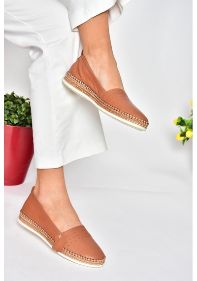 Fox Shoes P555002503 Taba Hakiki Deri Günlük Kadın Ayakkabı Taba-hakiki Deri Taba