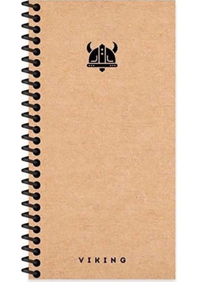 Keskin 10x19 Sert Kapak La Plume Viking 80 Yaprak Spiralli Çizgisiz Defter Başlık 417968-99