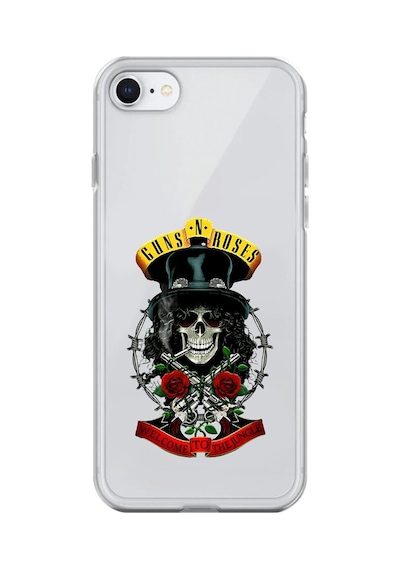 Apple Uyumlu iPhone 8 Şeffaf Kılıf Guns N' Roses Tasarımlı