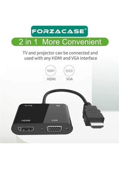 4in1 Hdmı To Vga Adaptör Type C Aux Çevirivi Adaptör - Fc504