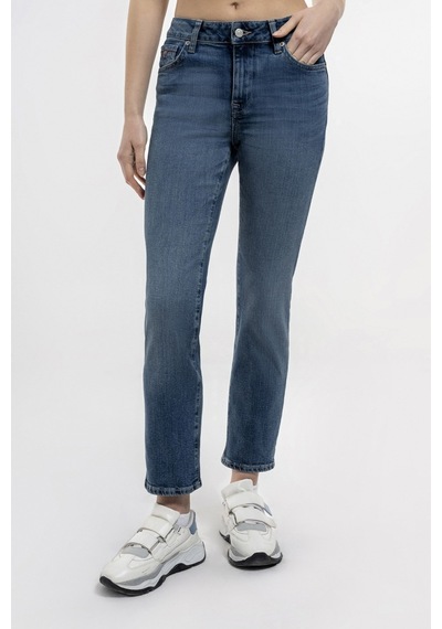 Loft Mom Slim Fit Kadın Pantolon Lf2036263 Mavi