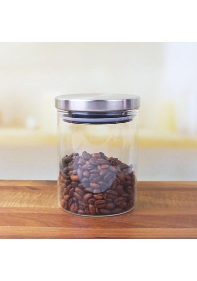 300 Ml Vakumlu Metal Kapaklı Borosilikat Cam Kavanoz 8.5cm 10cm 1 Adet Çok Renkli