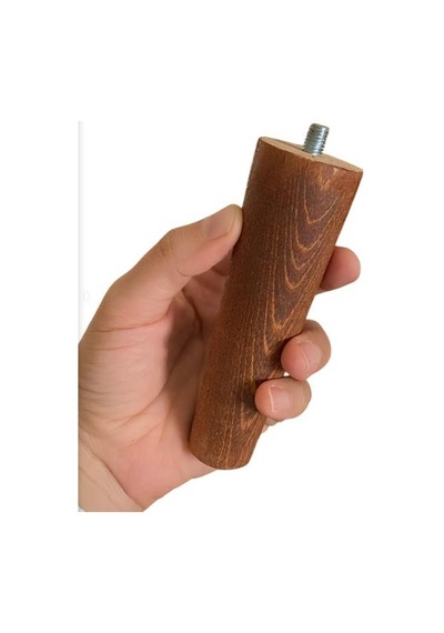 Ahşap Ayak 12 Cm 4'lü Set Koyu Meşe M8 Civatalı Bağlantı Aparatlı Dolap Mobilya Koltuk Kanepe Destek Ayağı Ayakları Koyu Meşe
