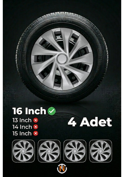 Opel Astra 16 İnç Jant Kapağı Takım Gri G122
