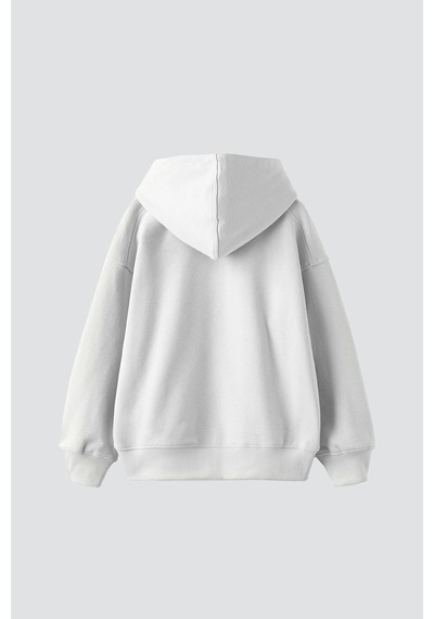 Tarzsokak Beyaz Pand Baskılı Oversize Unisex Premium Beyaz