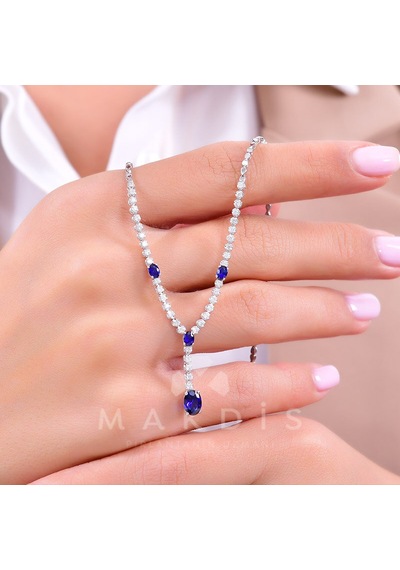 2.00 Karat Safir Pırlanta Gerdanlık