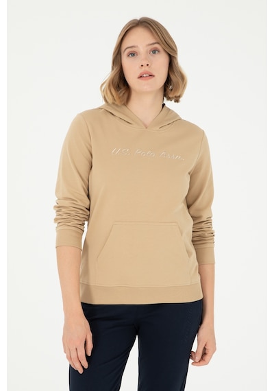 U.S. Polo Assn. Kadın Kum Kapüşonlu Sweatshirt 50296947-VR085