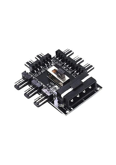 3 Pin Girişli 8 Port Fan Çoklayıcı Kart Çoğaltıcı Board Hub