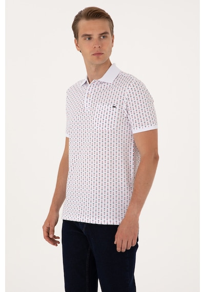 U.S. Polo Assn. Erkek Regular Fit Beyaz Polo Yaka Tişört 50299637-VR013