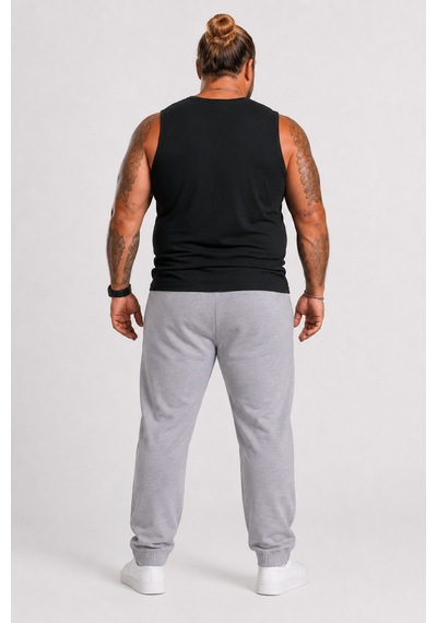 Moc Grande Mocgrande Büyük Beden Basic Eşofman Altı Full Lycra 11516 Grı Melanj Gri Melanj