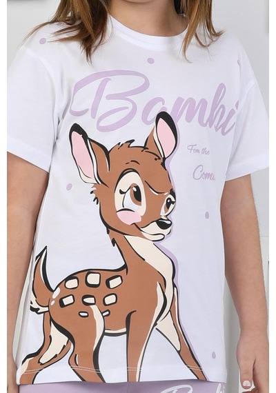 Bambi Baskı Kız Çocuk Takım-90414 Lila