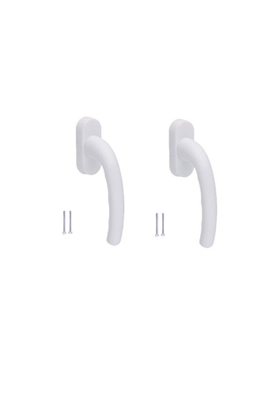 2 Adet Beyaz Plastik Pvc Pimapen Pencere Kolu