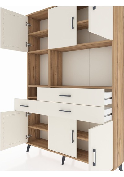 Arges Dolap 9 Raflı 3 Çekmeceli 6 Kapaklı 132x30x195 Çam-ayta... Çam Arges Dolap 9 Raflı 3 Çekmeceli 6 Kapaklı 132x30x195 Çam-ayta... Çam