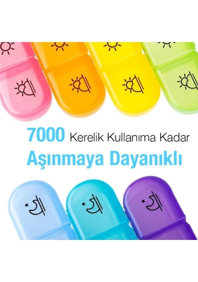 Polham 7 Günlük 21 Gözlü Haftalık İlaç, Hap Saklama Kutusu, Kitlenir Kapaklı, Bpa İçermez Saklama Kutusu Siyah