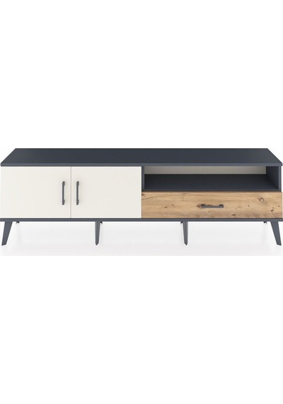 Arges Tv Ünitesi 2 Raflı Tek Çekmeceli 2 Kapaklı 176x30x51 Antrasit-aytaşı/çam Aytası/atlas Çam Arges Tv Ünitesi 2 Raflı Tek Çekmeceli 2 Kapaklı 176x30x51 Antrasit-aytaşı/çam Aytası/atlas Çam