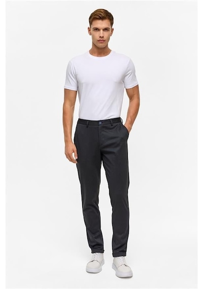 Süvari Lacivert Slim Armürlü Jogger Pantolon Lacivert
