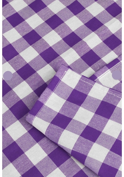 2'li Paket Küçük Kare Desen Pötikareli Masa Örtüsü, Sofra Bezi, Piknik Örtüsü 170 X 170 Cm Mor