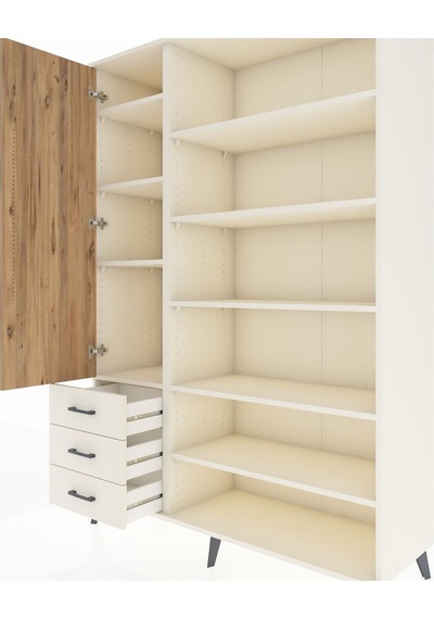Hyperion Dolap 9 Raflı 3 Çekmeceli 3 Kapaklı 132x44x195 Aytaş... Aytaşı