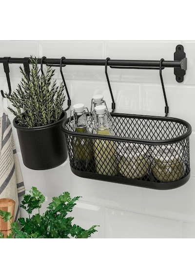Ikea Hultarp Banyo Askısı 2 Kancalı 2'li 1.8 X 5 X 7 Cm Siyah