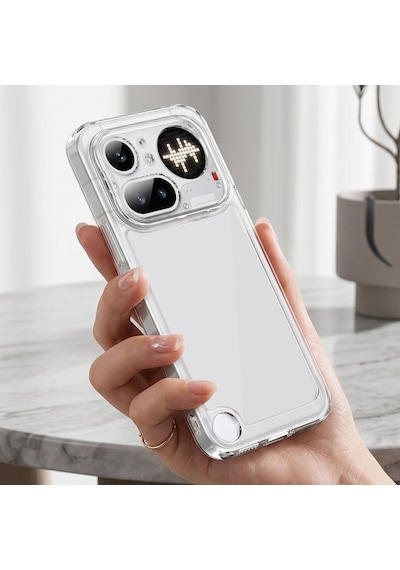 Caseonn Nothing Phone 4a Pro Kılıf Kamera Korumalı Darbe Emici Şeffaf Arka Kapak Tam Şeffaf