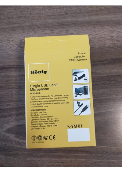 König K-Ym 01 Youtuber Bilgisayar Pc Usb Yaka Mikrofonu