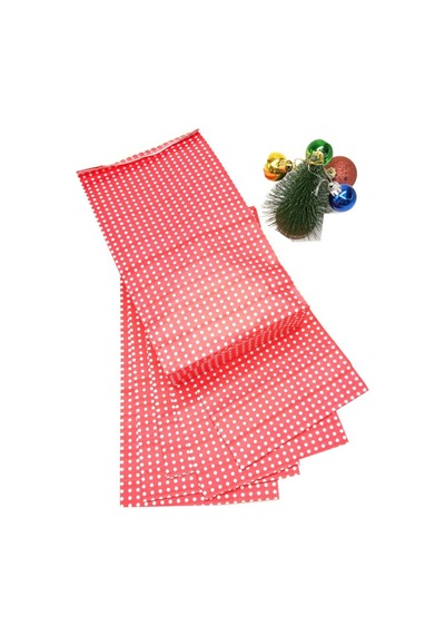 Kırmızı Puantiyeli Hediye Paketi Kese Kağıdı 25x15x6 Cm 10 Adet