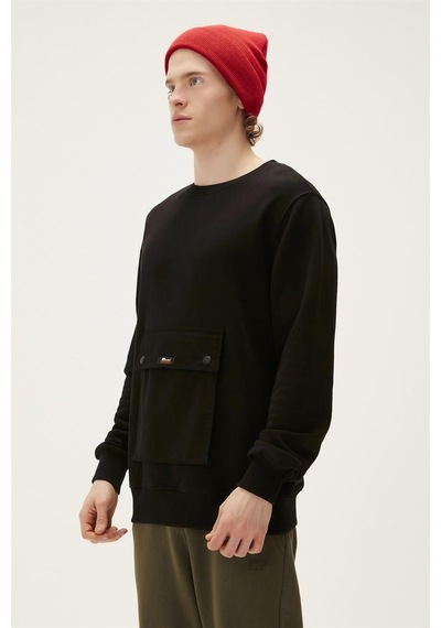 Bad Bear 22.02.12.017-c01 Kangaroo Erkek Sweatshirt Siyah