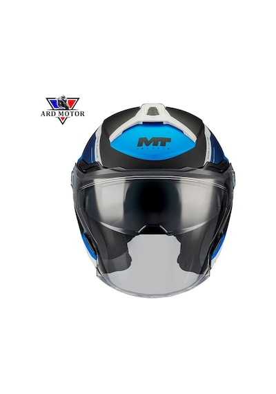 Mt Helmets Cosmo Sv Icarus B7 Mat Güneş Vizörlü Yarım Kask Mavi
