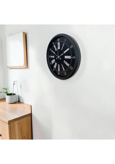 Siyah Noir Imperium 52 Cm Metal Duvar Saati Renkli