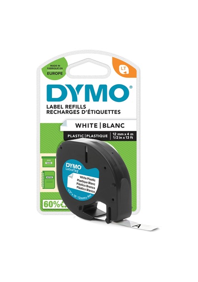Dymo Letratag Plastik Şerit 12 Mm X 4 Mt , Beyaz 59422