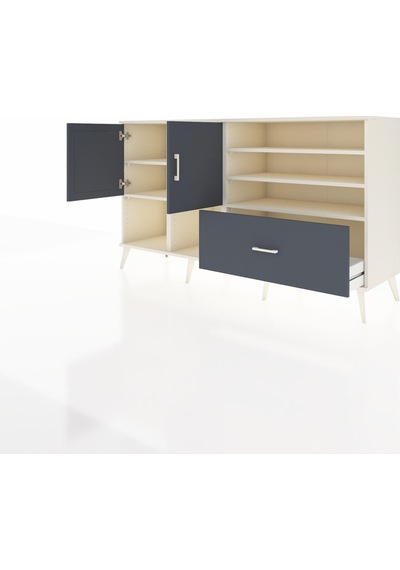 Hyperion Konsol 7 Raflı Tek Çekmeceli 2 Kapaklı 176x44x99 Aytaşı- Aytaşı-antrasit Hyperion Konsol 7 Raflı Tek Çekmeceli 2 Kapaklı 176x44x99 Aytaşı- Aytaşı-antrasit