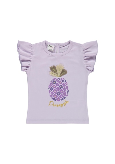 Ananas Baskılı 6-18 Ay Takım - Lila