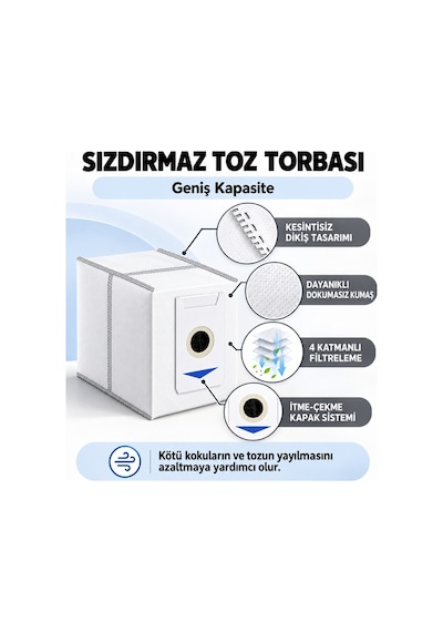 Ecovacs T30 Pro Omni Uyumlu Toz Torbası- 2 Adet
