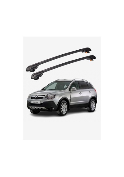 Opel Antara 2006-2015 Trx1 Thunder Carrier Kilitli Ara Atkı Taşıyıcı Tavan Barı Gri