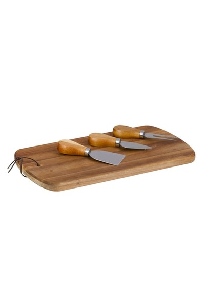 Alpina Alp112 Peynir Tahtası Ve Bıçak Seti 4 Parça 32x17,5 Cm 1 Adet