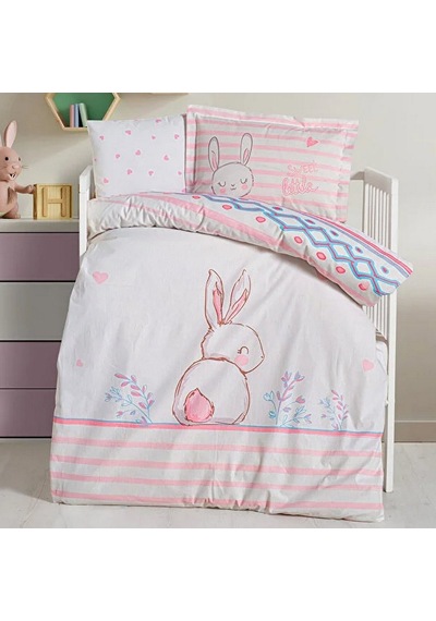 Kanz Ranforce Bebek Nevresim Takım Pembe