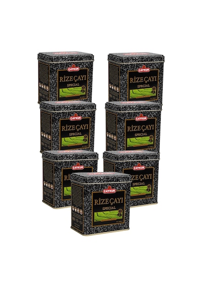 Rize Çayı Hediyelik Teneke Kutu 200 Gr. Yedili Paket