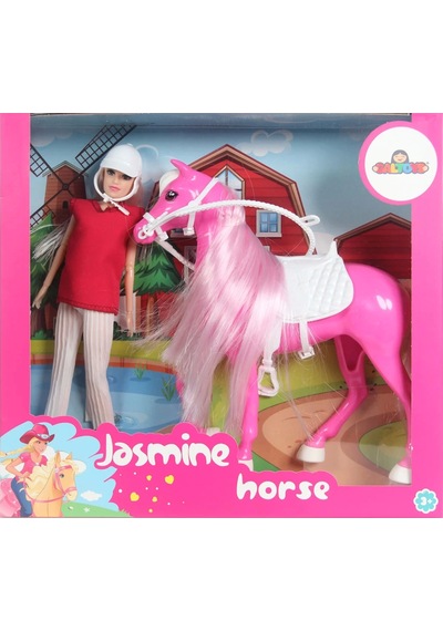 Jasmine Atlı Bebek Pembe-Beyaz