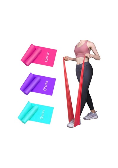 Cosfer 120x15 Deluxe Pilates Bandı Pilates Lastiği Egzersiz Bandı