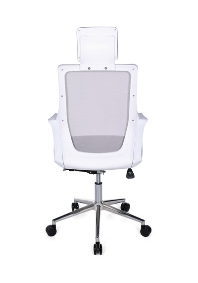 Ofisbazaar Alf Beyaz Fileli Yönetici Koltuğu Ergonomik Başlıklı Ofis Koltuğu Mavi/gri Gri