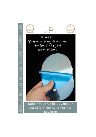 Aynabandı Oto Ayna Yağmur Kaydırıcı Film Çift Araba Şeffaf Kaplama Buğu Önleyici Su Tutmaz -2 - Ade