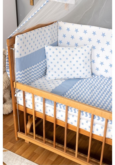 Ahşap Beşik Anne Yanı Beşik Vernikli 60x120 - Mavi Yıldız Tek Yastık Uyku Seti + Yatak Ahşap Ahşap Beşik Anne Yanı Beşik Vernikli 60x120 - Mavi Yıldız Tek Yastık Uyku Seti + Yatak Ahşap