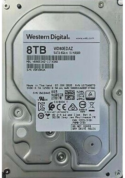 WD WD80EDAZ 3.5" 8 TB 5400 RPM SATA 3 HDD