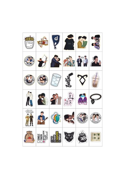 Kore Boy Love Karışık Fügürler 6 No 36 Adet Sticker Seti Diğer