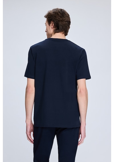Hatemoğlu Lacivert Regular Fit Bisiklet Yaka Pamuklu Triko Tişört 35102024c014 005 659126 Çok Renkli