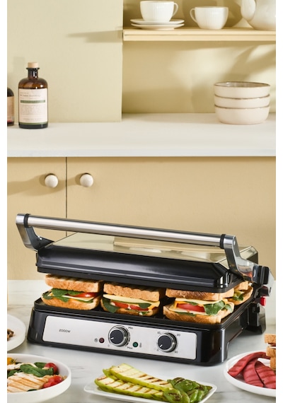Emsan Toastmate 2000 W 6 Dilim Kapasiteli Zaman Ayarl Izgara Ve Tost Makinesi