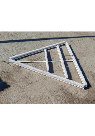 Premium Halı Kumlama Ve Granül Fırçası 200 Cm Üçgen Beyaz